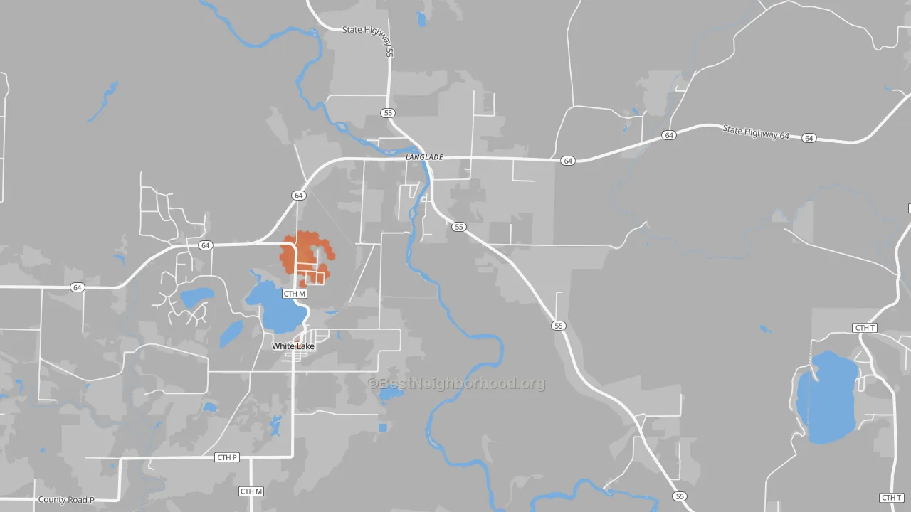 Bike Grade map of Langlade, WI