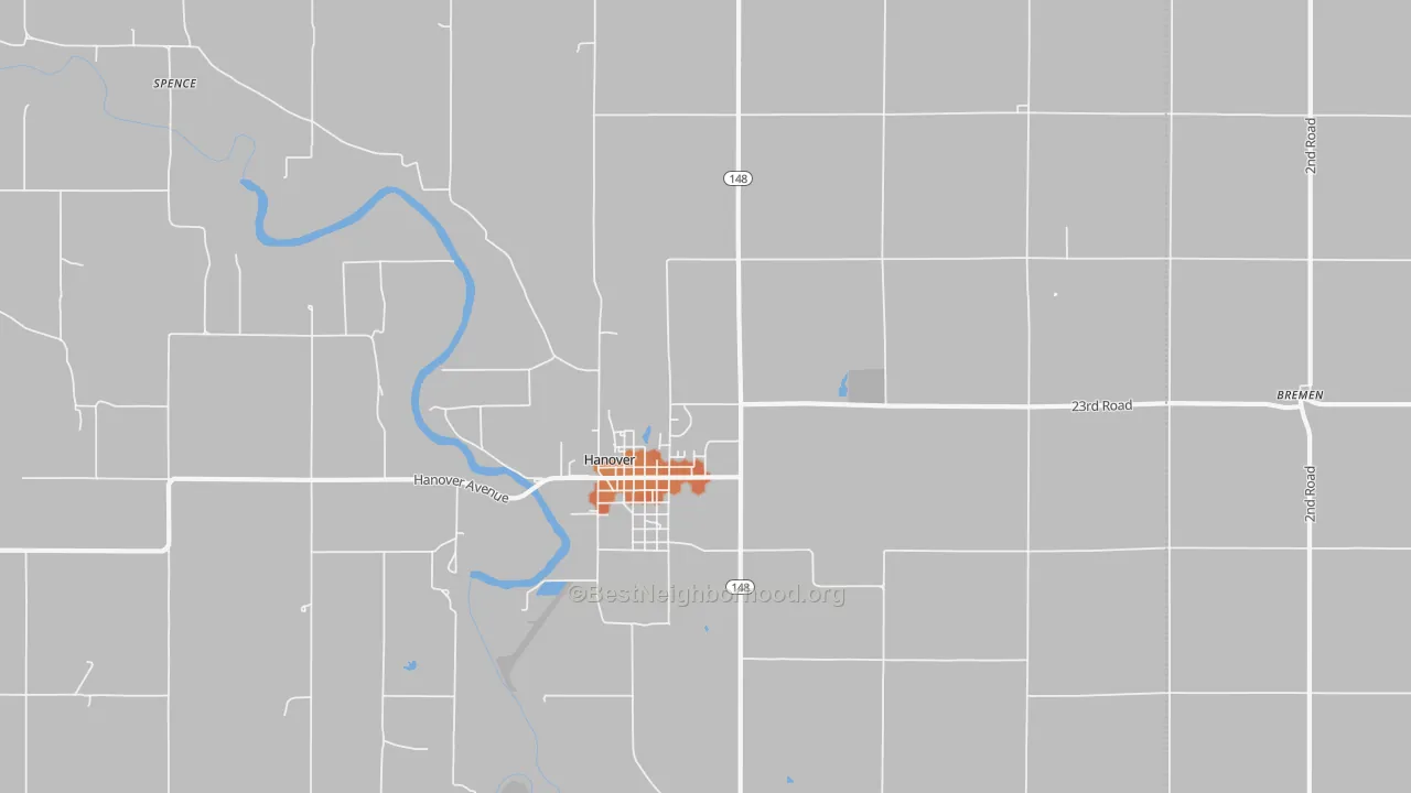 Bike Grade map of Lanham, KS
