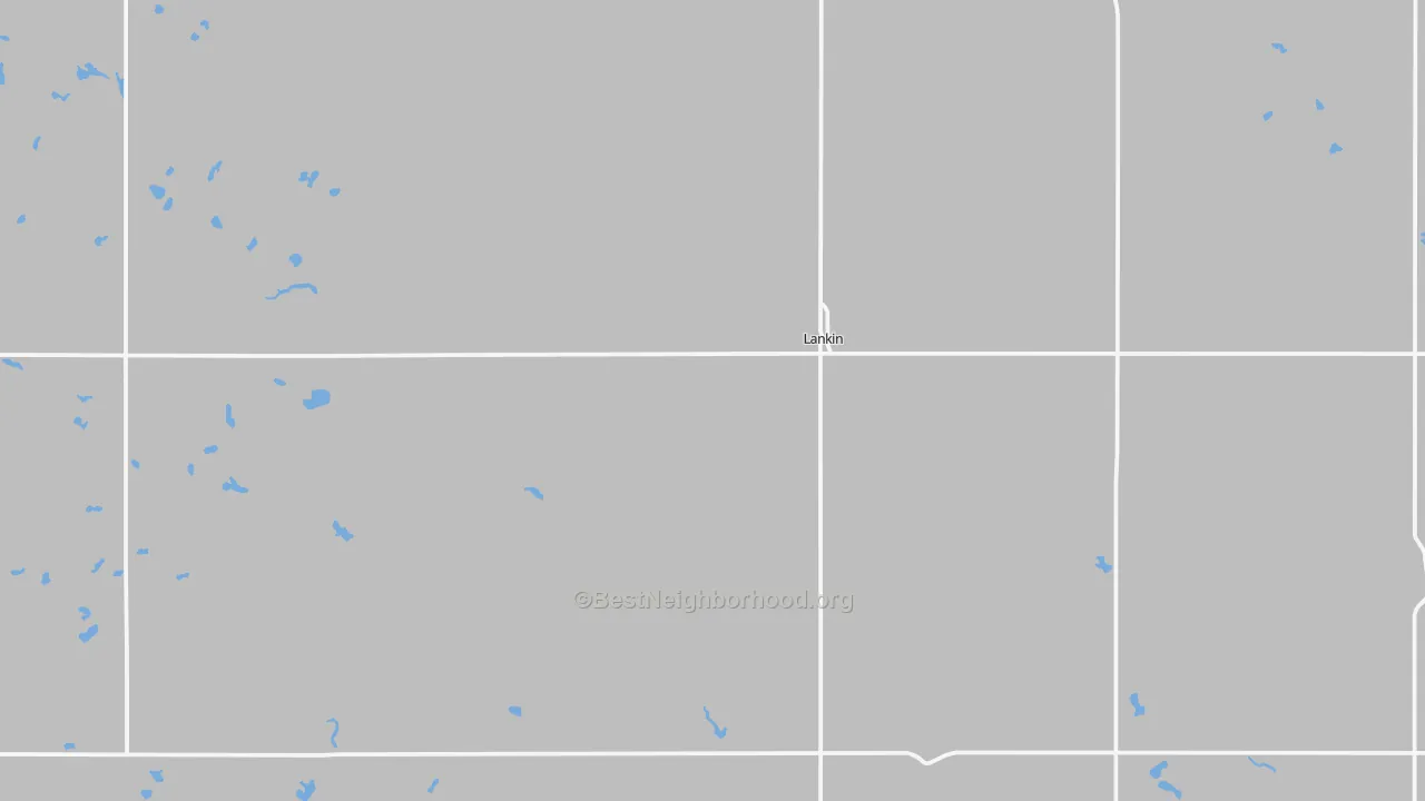 Bike Grade map of Lankin, ND