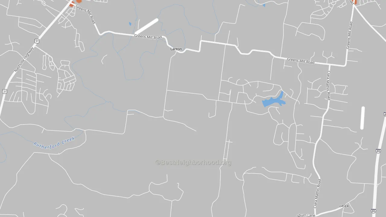 Bike Grade map of Lanton, TN