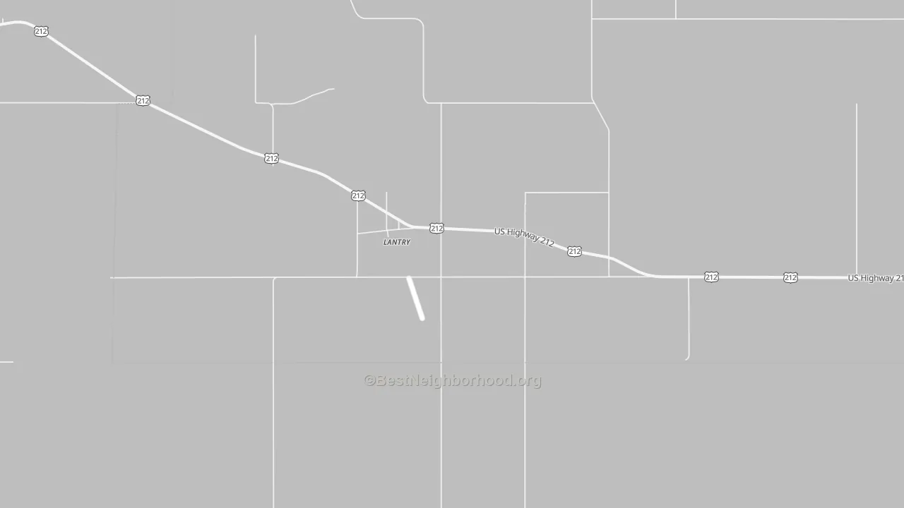 Bike Grade map of Lantry, SD