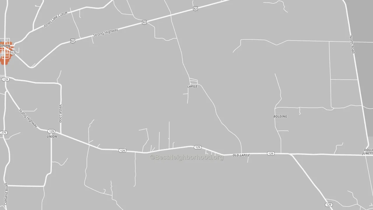 Bike Grade map of Lapile, AR