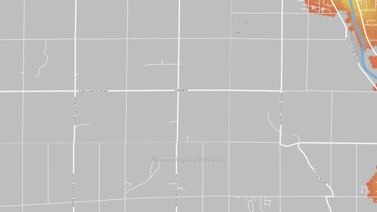 Bike Grade map of Laporte, MI