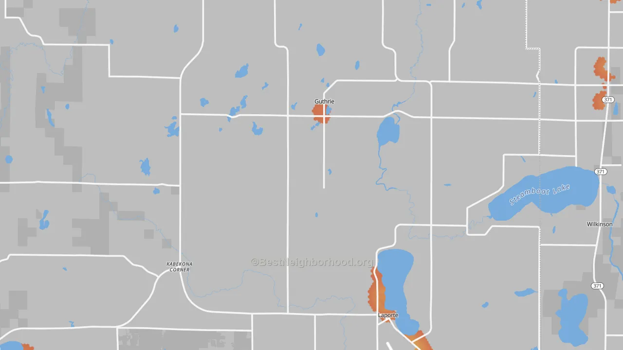 Bike Grade map of Laporte, MN
