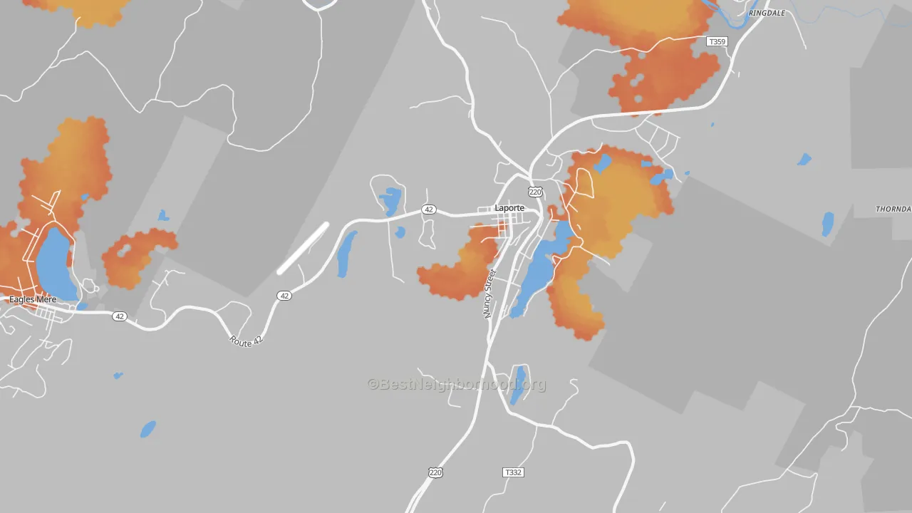 Bike Grade map of Laporte, PA