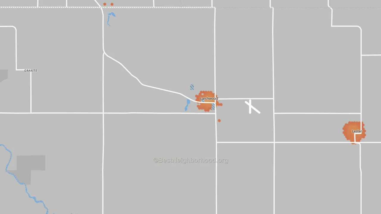 Bike Grade map of Larchwood, IA