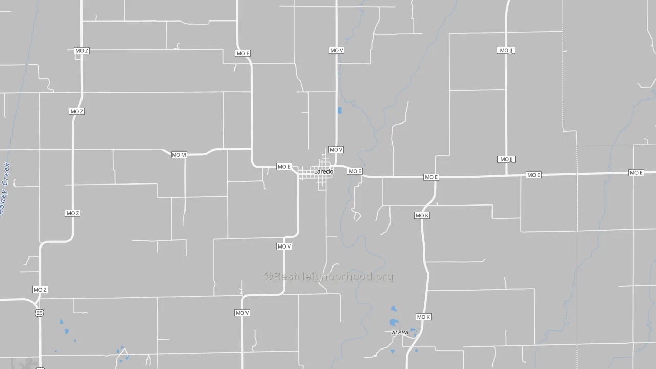 Bike Grade map of Laredo, MO