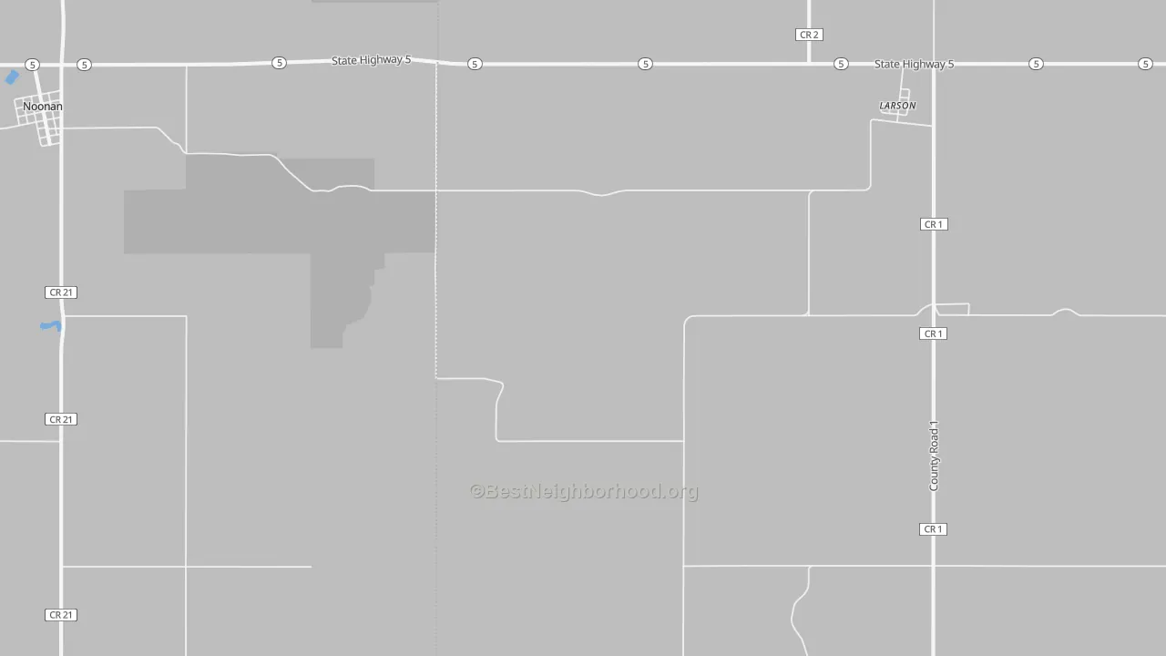 Bike Grade map of Larson, ND