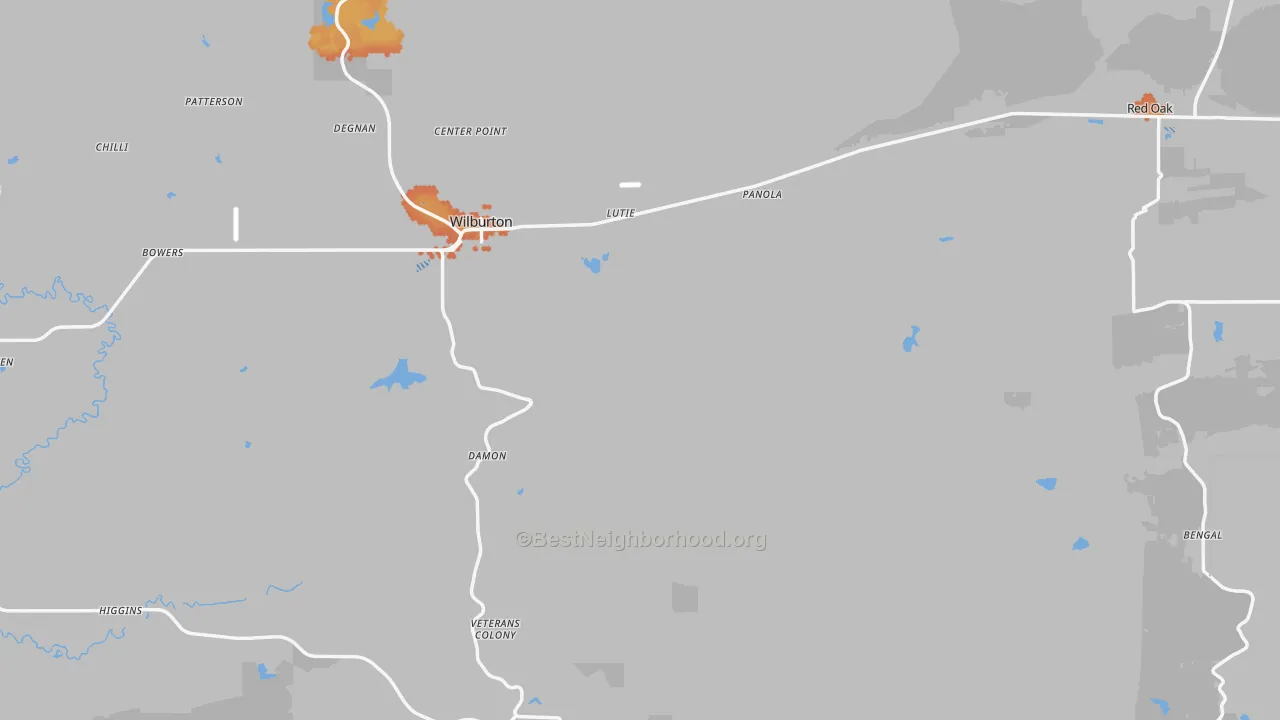 Bike Grade map of Latimer County, OK