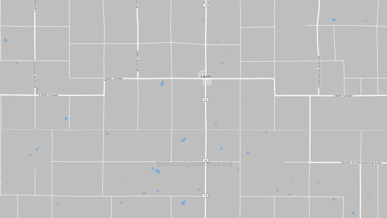 Bike Grade map of Laurel, IA