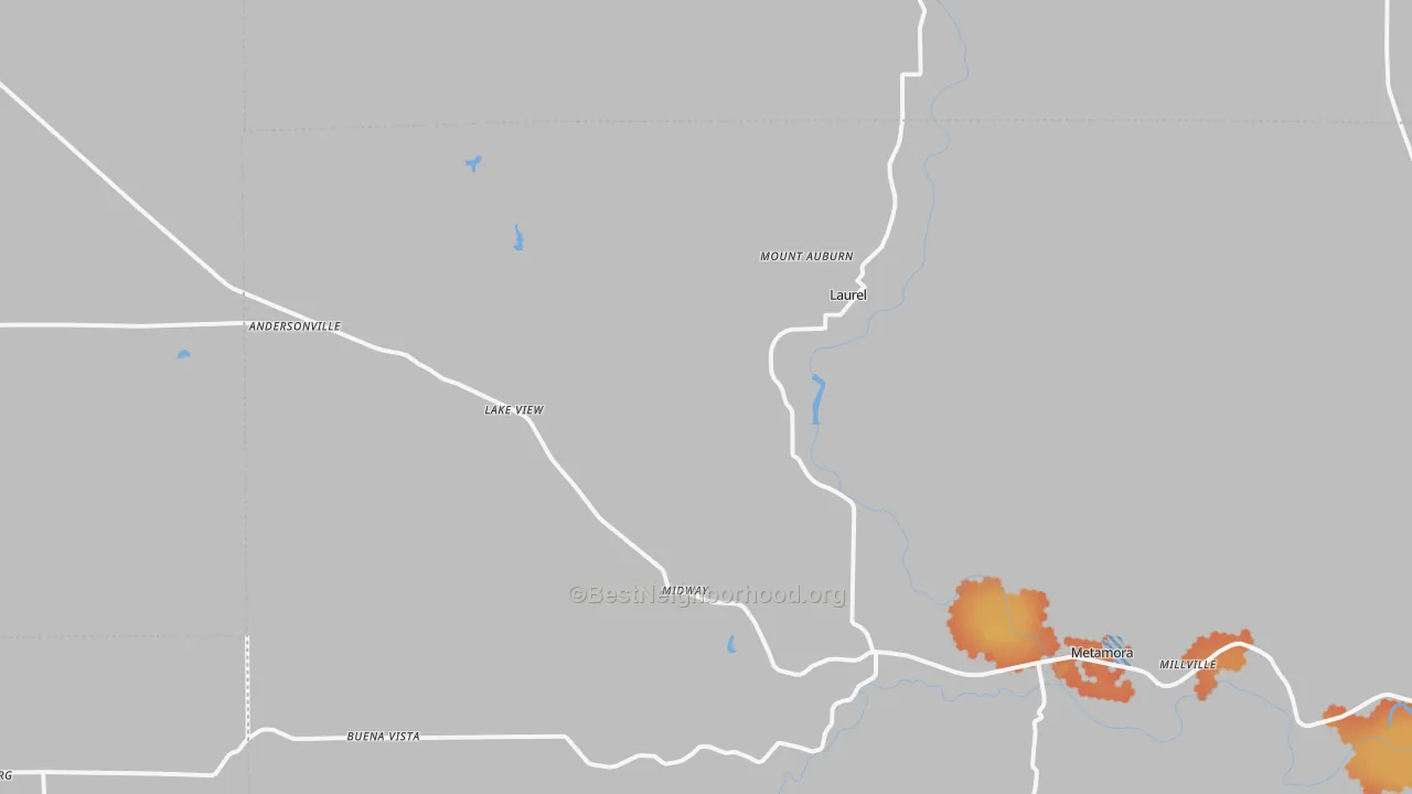 Bike Grade map of Laurel, IN