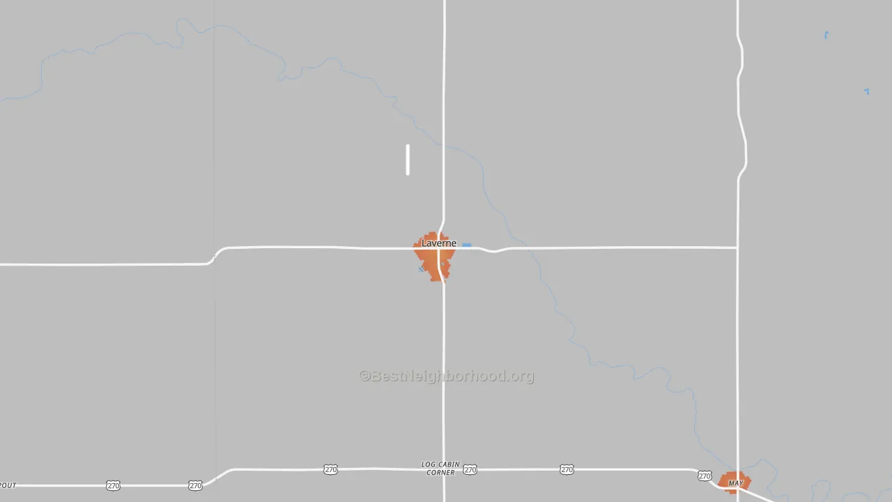 Bike Grade map of Laverne, OK