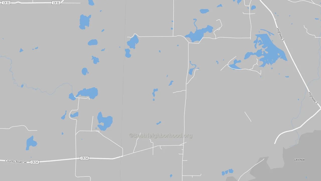 Bike Grade map of Lavinia, MN