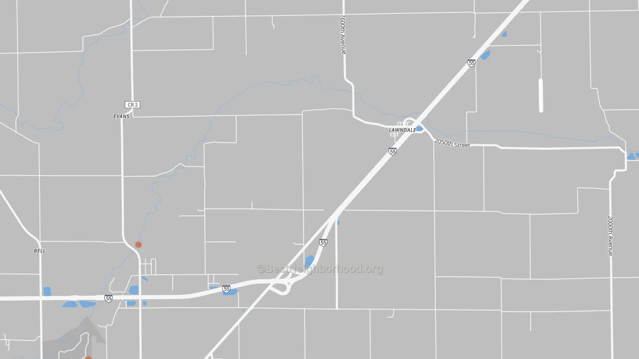 Bike Grade map of Lawndale, IL
