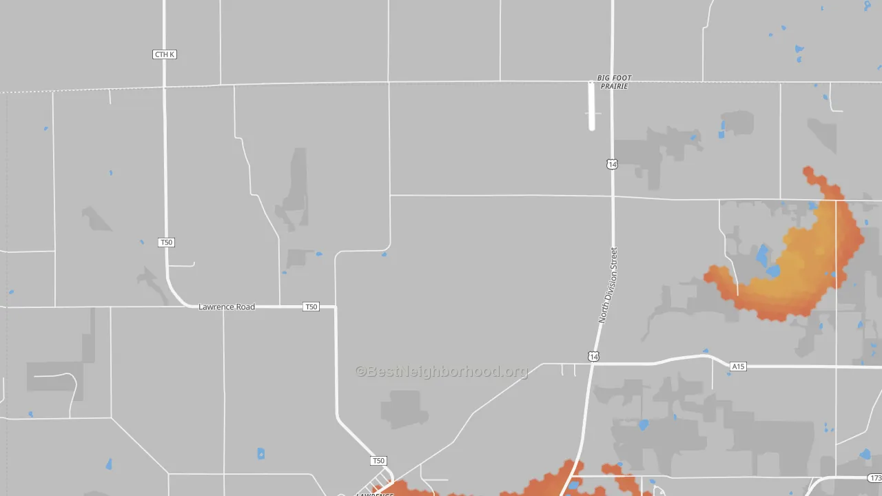 Bike Grade map of Lawrence, IL