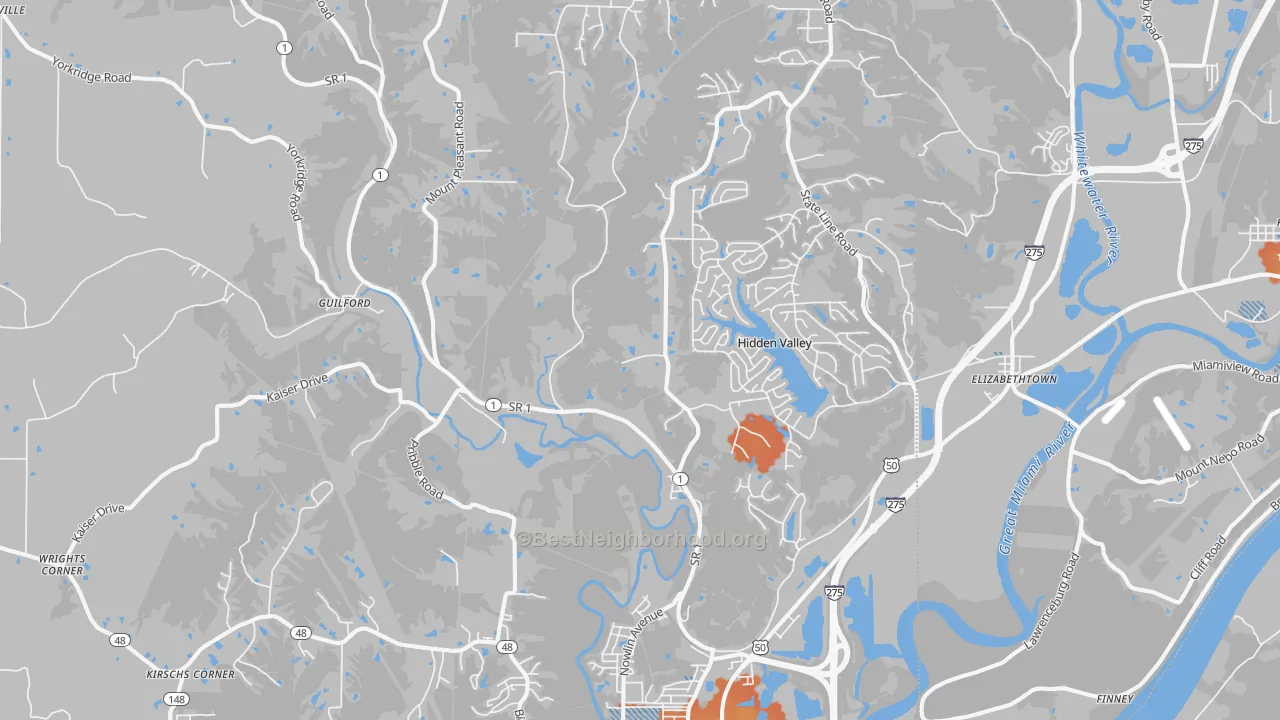 Bike Grade map of Lawrenceburg, IN