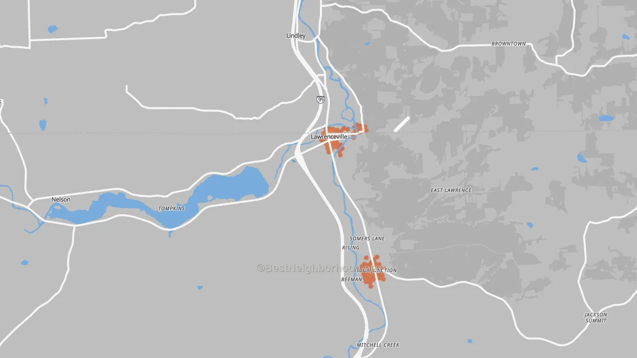 Bike Grade map of Lawrenceville, PA