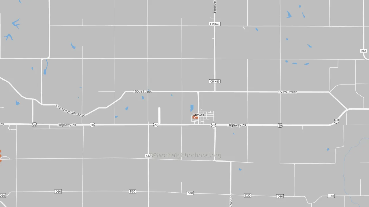 Bike Grade map of Lawton, IA