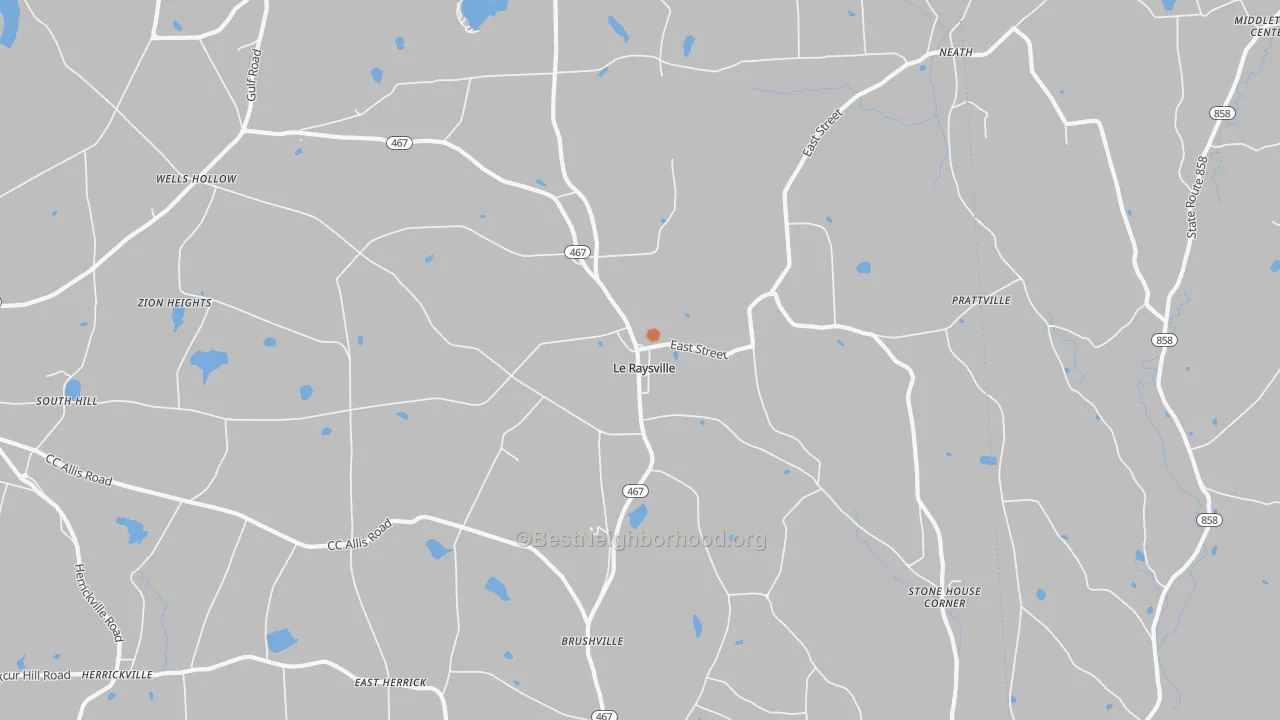 Bike Grade map of Le Raysville, PA