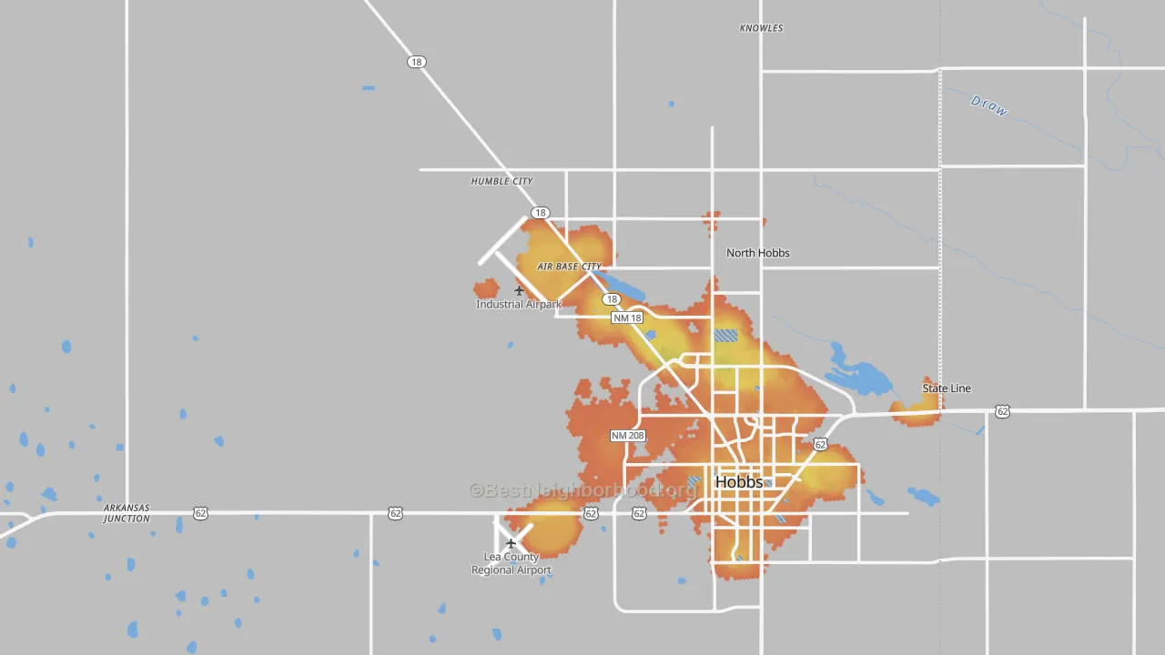 Bike Grade map of Lea County, NM