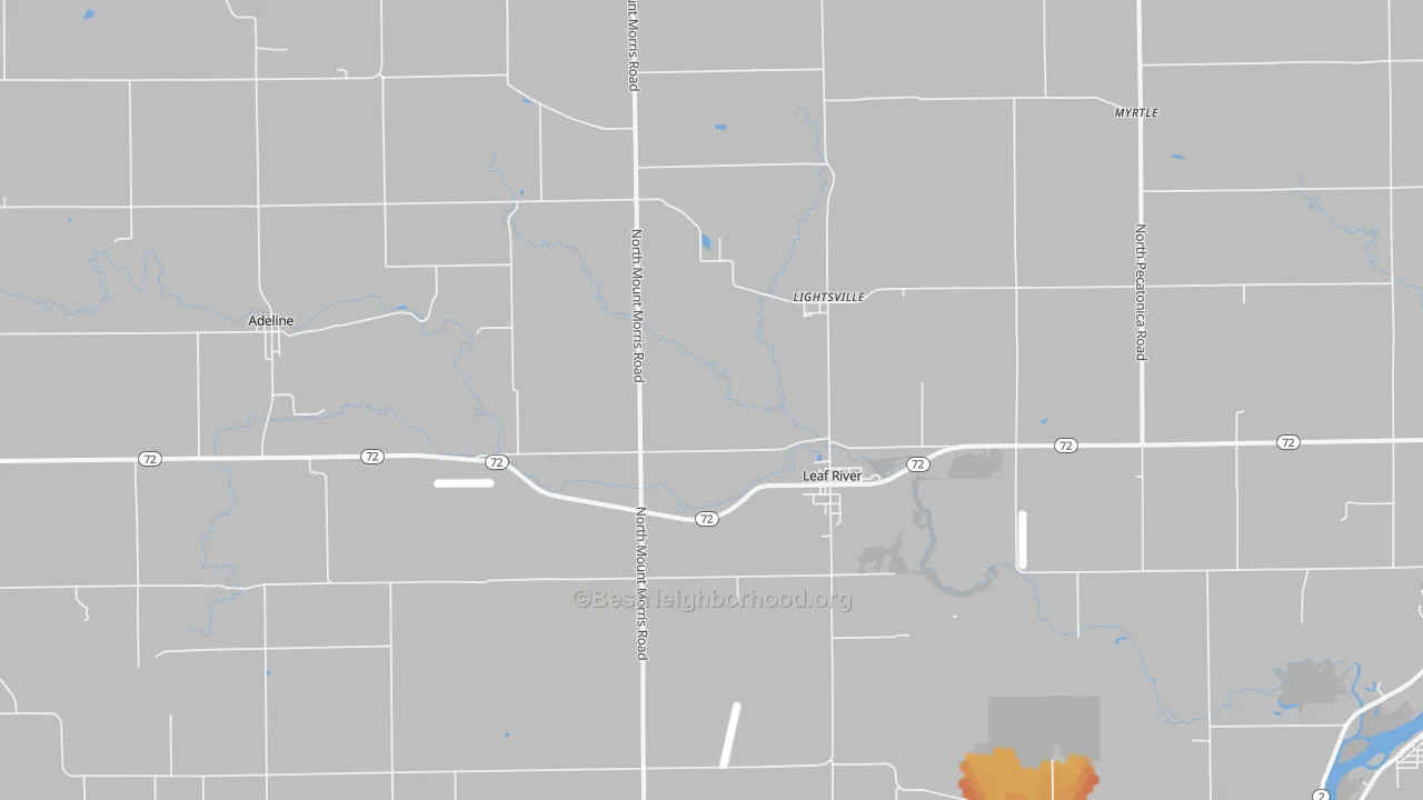 Bike Grade map of Leaf River, IL