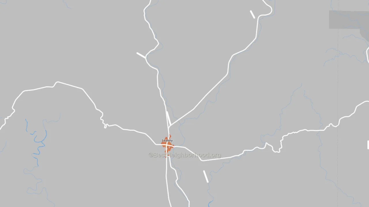 Bike Grade map of Leakey, TX