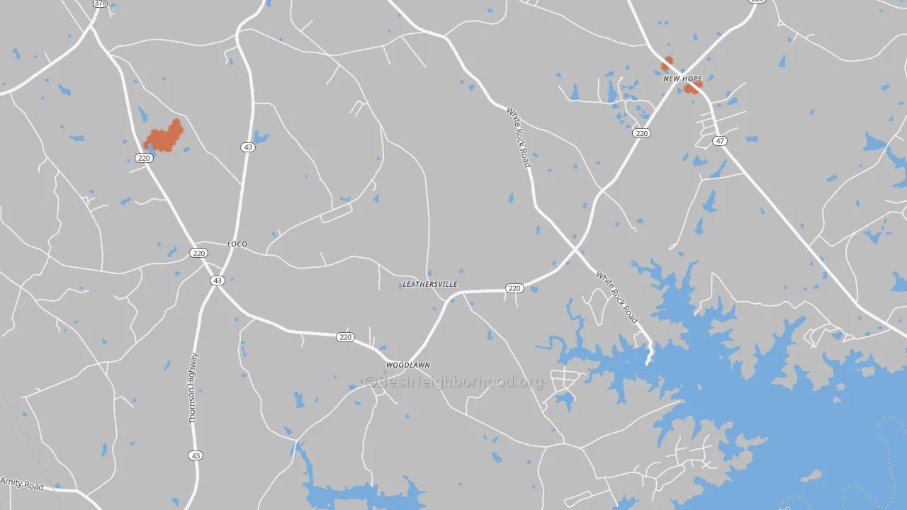 Bike Grade map of Leathersville, GA