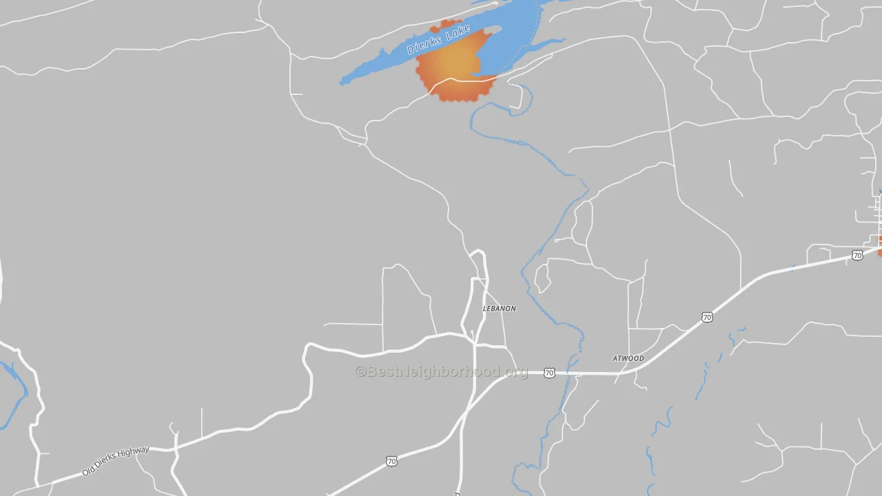 Bike Grade map of Lebanon, AR