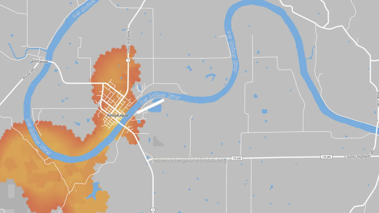Bike Grade map of Lebanon, IA
