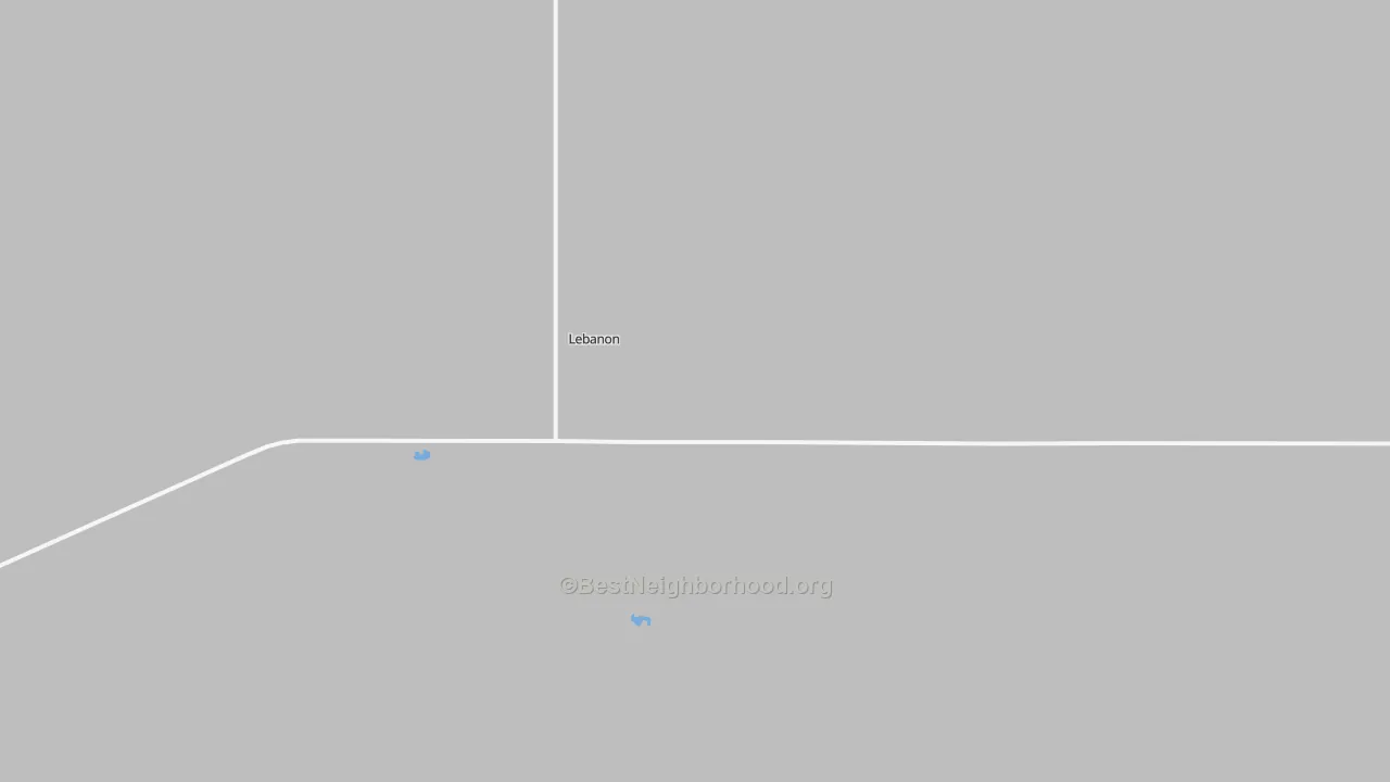 Bike Grade map of Lebanon, SD
