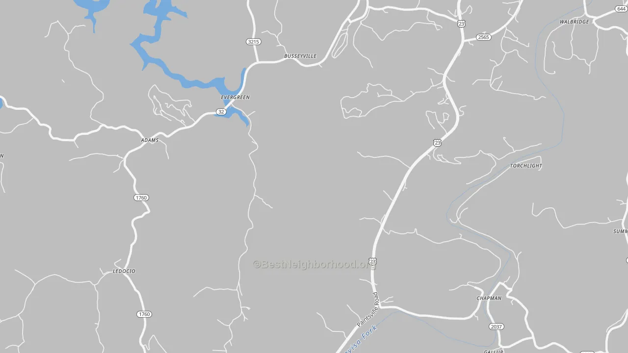 Bike Grade map of Ledocio, KY