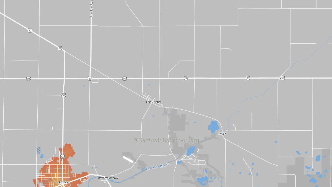 Bike Grade map of Lee Center, IL