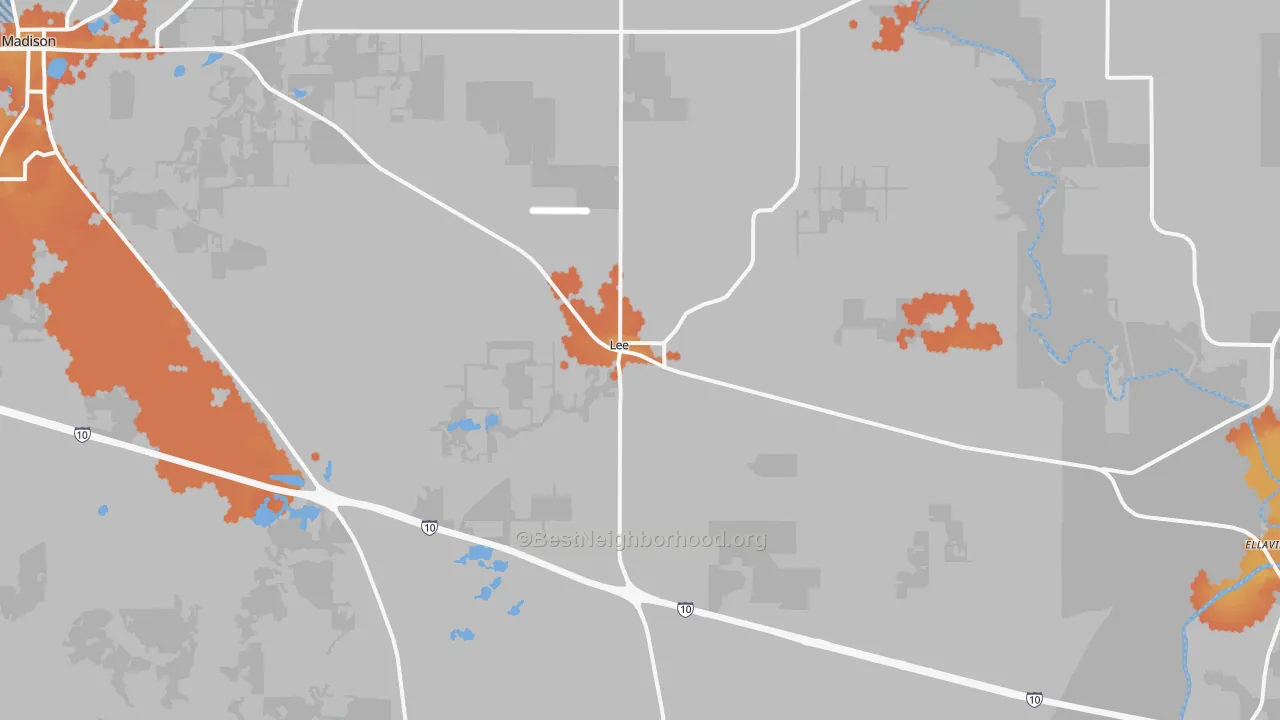 Bike Grade map of Lee, FL