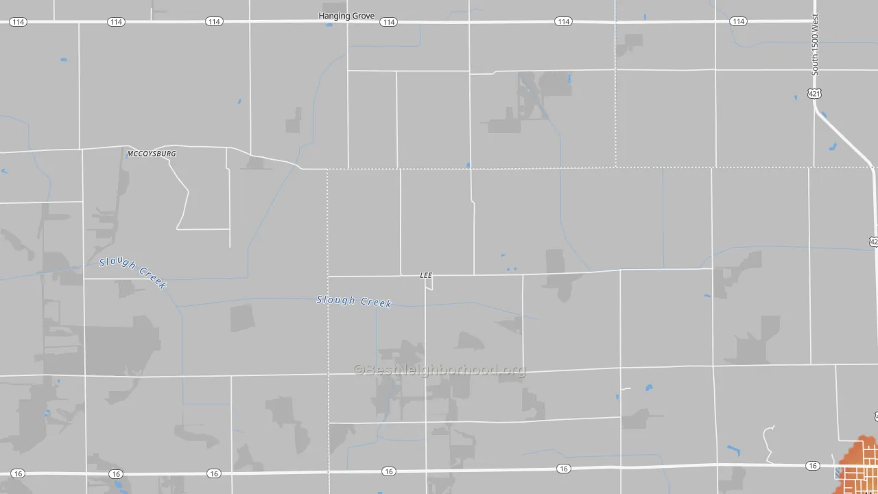 Bike Grade map of Lee, IN
