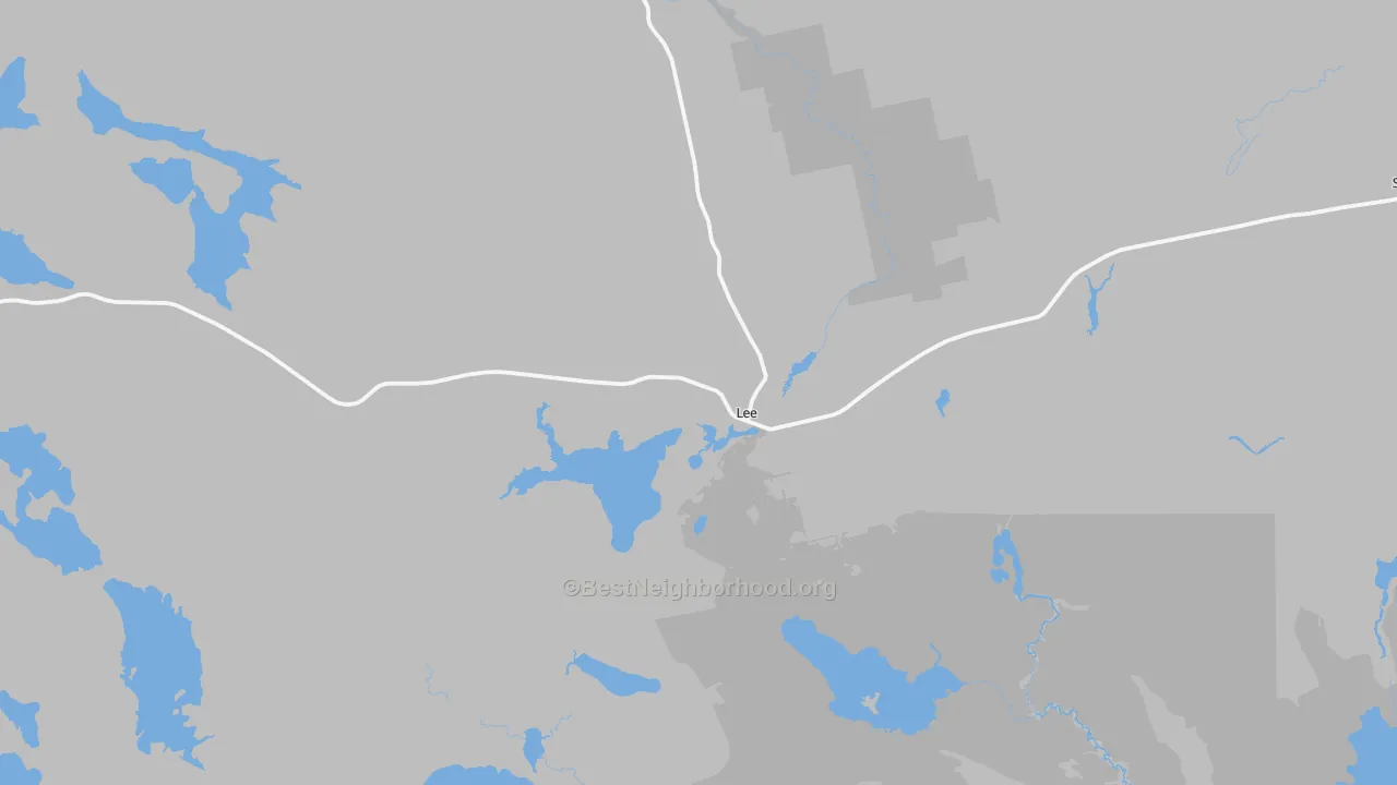 Bike Grade map of Lee, ME