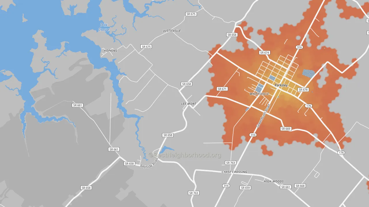 Bike Grade map of Lee Mont, VA