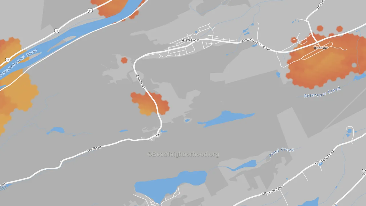 Bike Grade map of Lee, PA