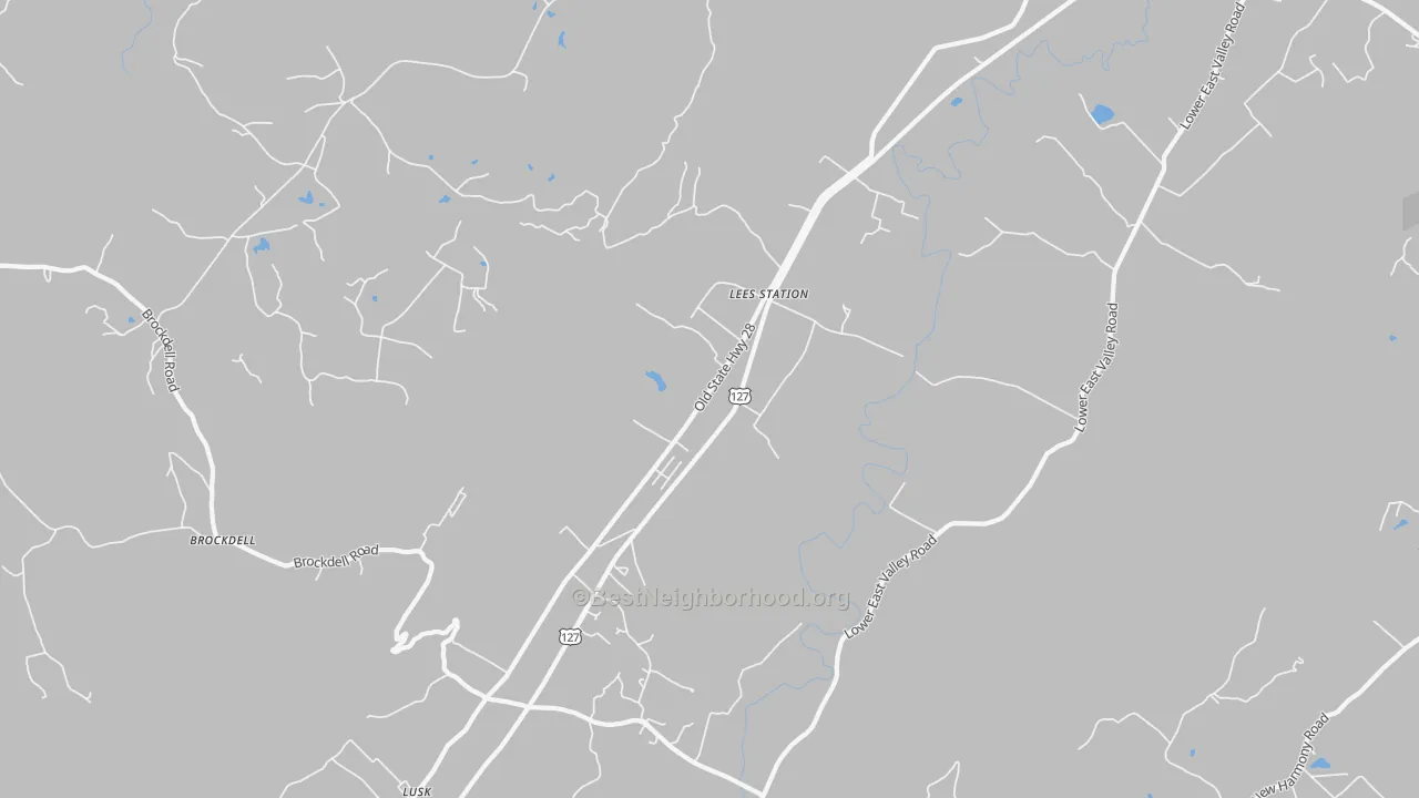 Bike Grade map of Lees Station, TN