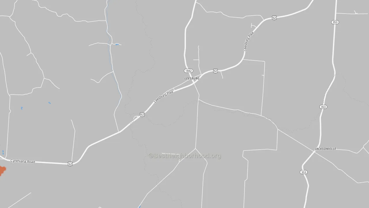 Bike Grade map of Leesburg, KY