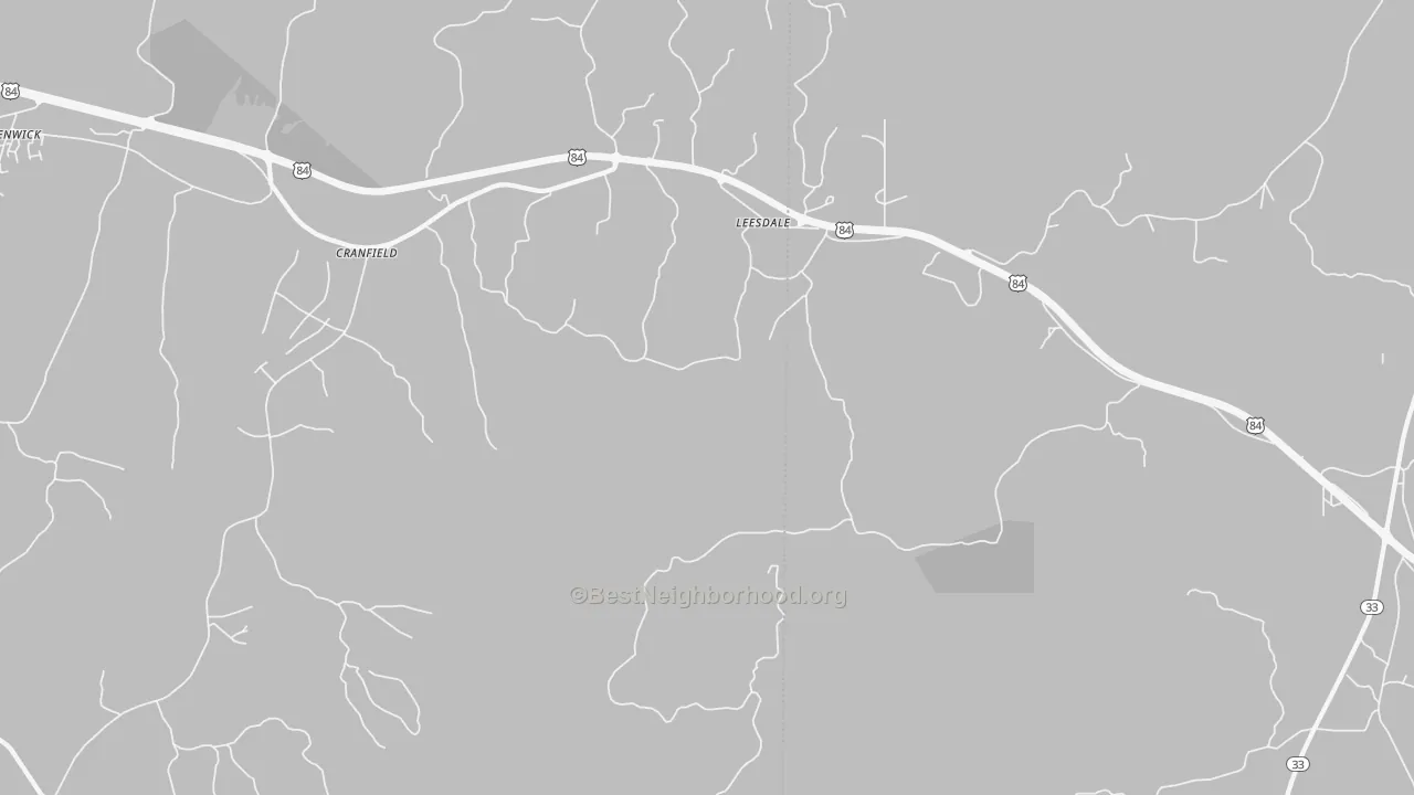 Bike Grade map of Leesdale, MS