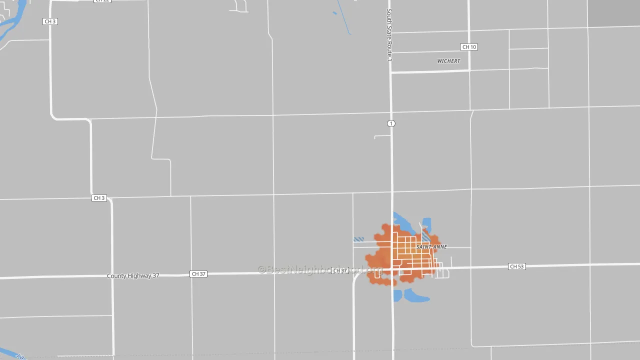 Bike Grade map of Leesville, IL