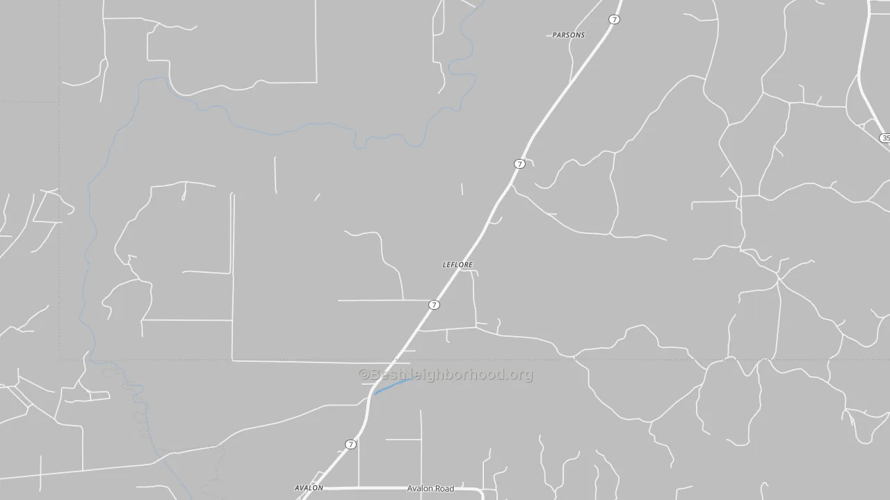 Bike Grade map of Leflore, MS