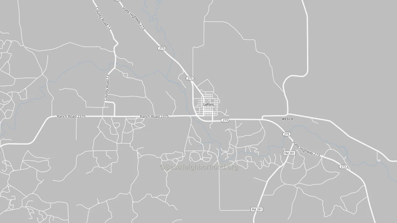 Bike Grade map of Lefors, TX