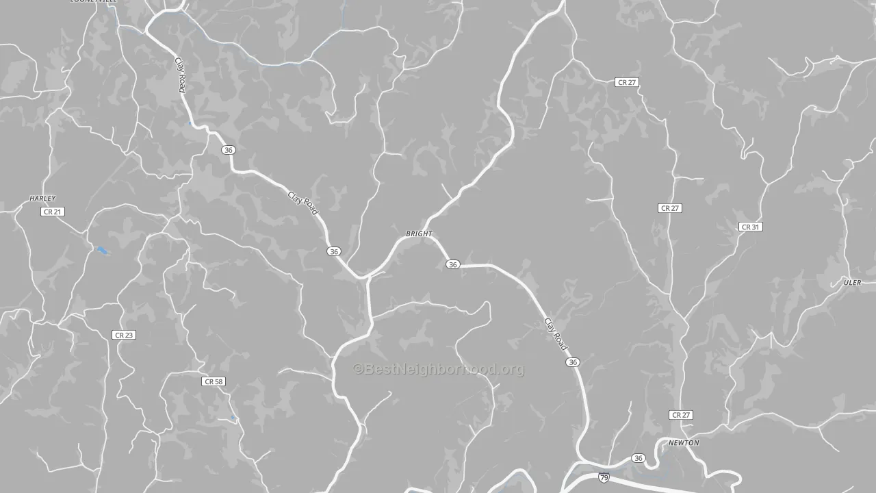 Bike Grade map of Left Hand, WV