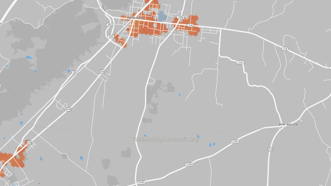 Bike Grade map of LeGrande, KY