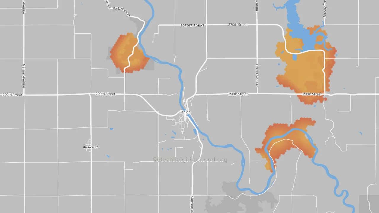 Bike Grade map of Lehigh, IA