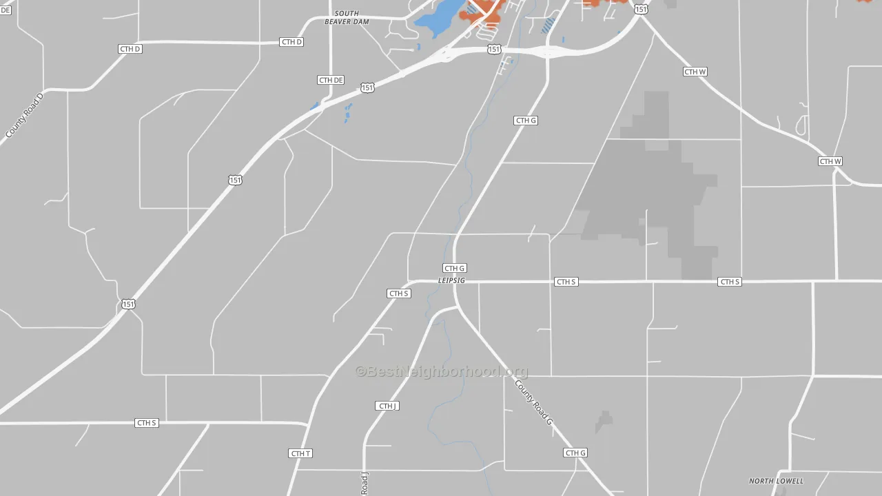 Bike Grade map of Leipsig, WI