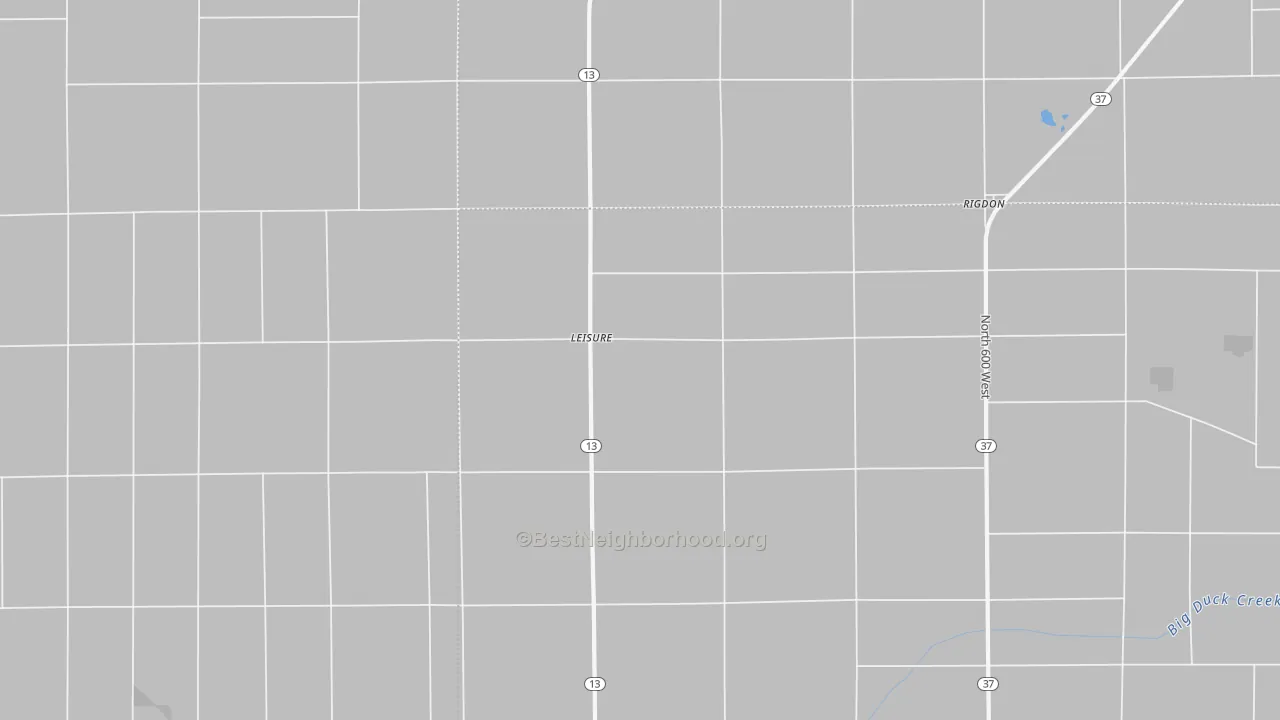 Bike Grade map of Leisure, IN