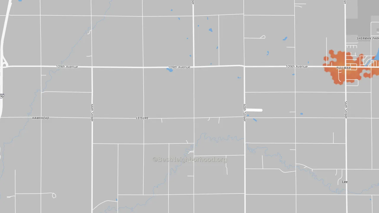 Bike Grade map of Leisure, MI