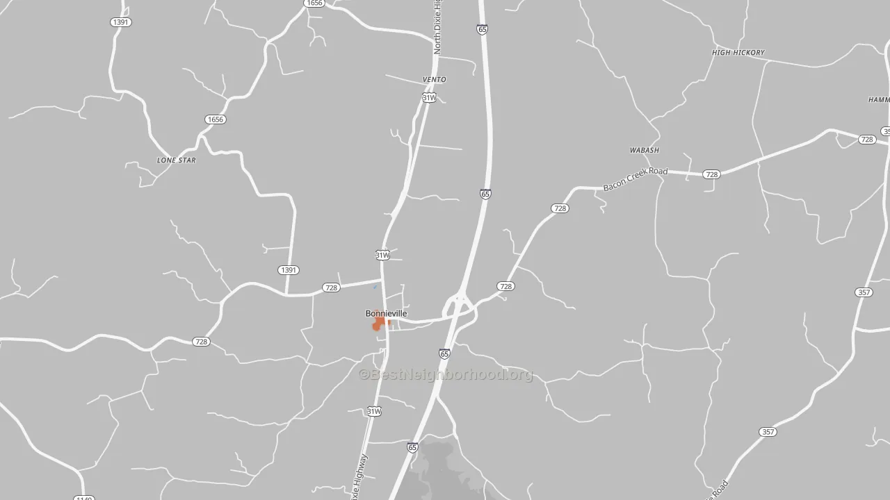 Bike Grade map of Leitchfield Crossing, KY